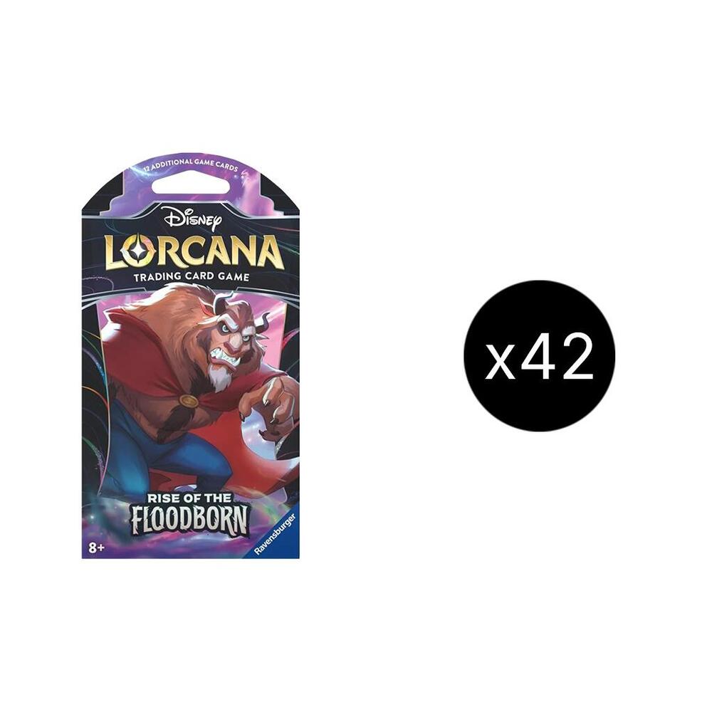 Disney Lorcana: Rise of the Floodborn Sleeved Booster Pack Case (42 Packs) SEALED