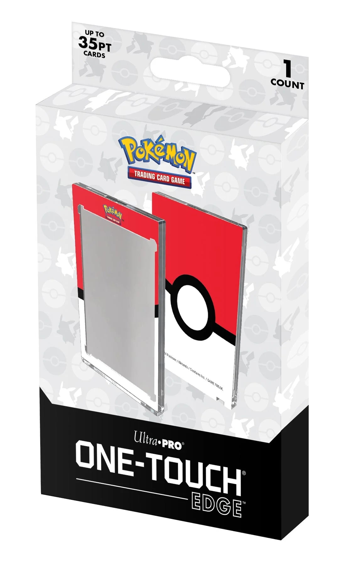 Single 35pt Ultra Pro ONE-TOUCH Edge - Poké Ball Printed Magnetic Card Holder for Pokémon